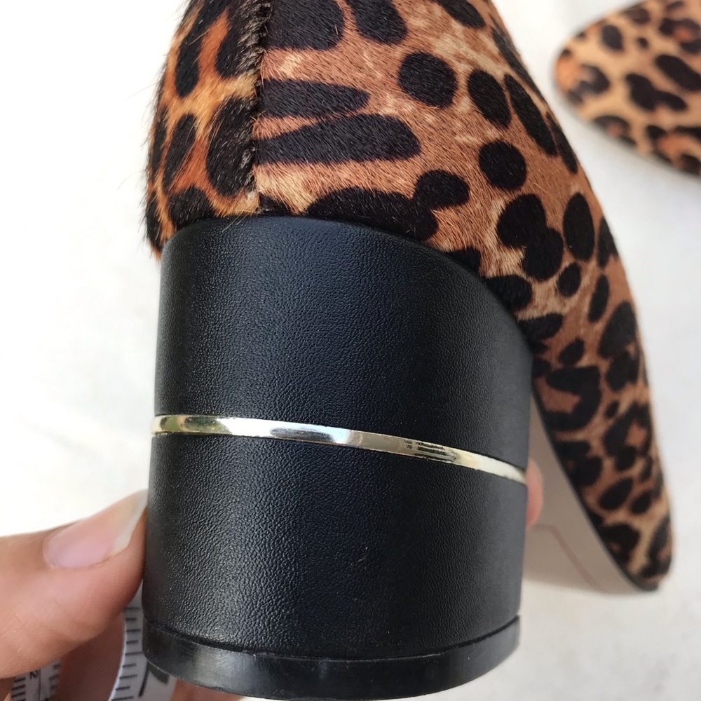 Aubrey Lynn Leopard Calf Hair Pump Heels Size 6.5 - Picture 10 of 12